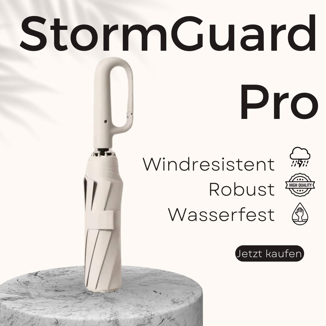 StormGuard Pro - Der Regenschirm der Wind und Regen trotzt