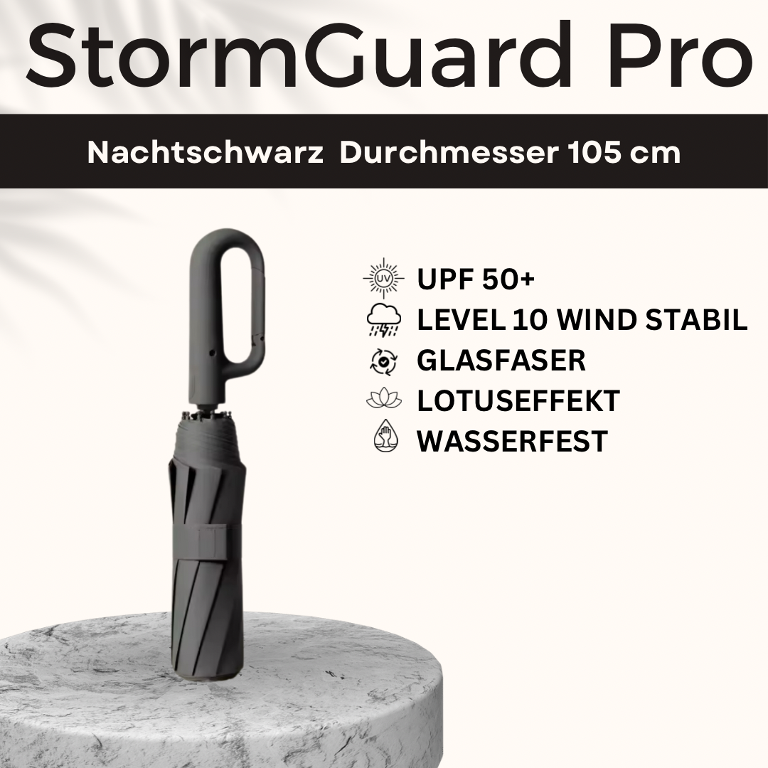 StormGuard Pro - Der Regenschirm der Wind und Regen trotzt
