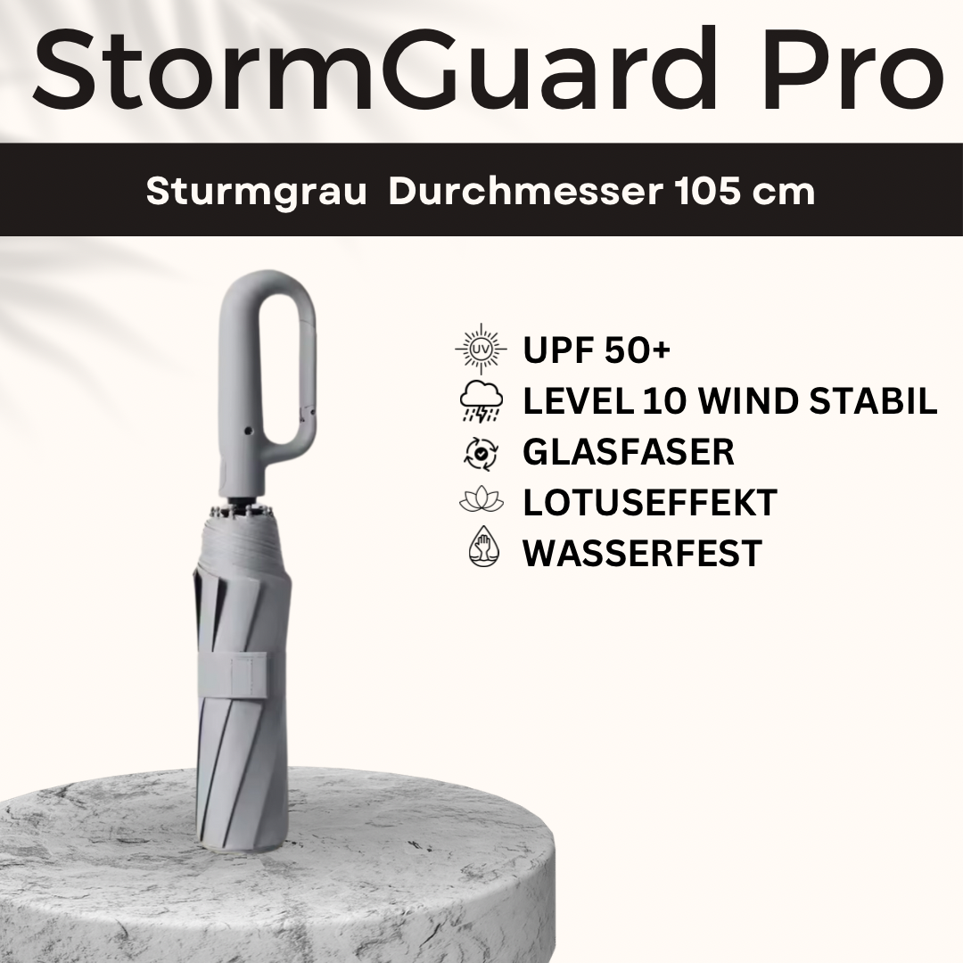 StormGuard Pro - Der Regenschirm der Wind und Regen trotzt
