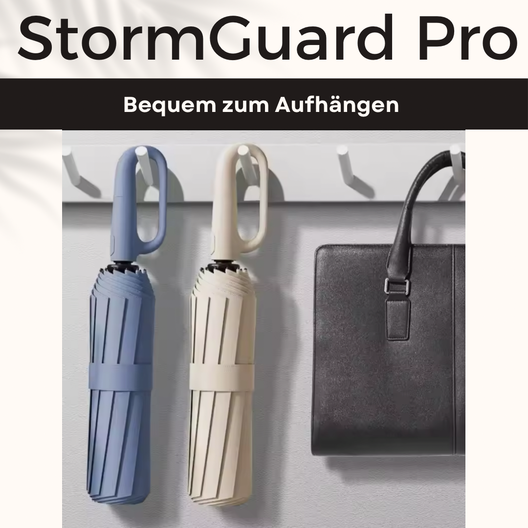 StormGuard Pro - Der Regenschirm der Wind und Regen trotzt